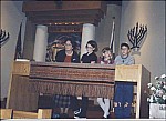 Left to right: Marilyn Hanley, Kathleen Hanley, Teresa Hanley and Isaac Schnitzer. Congregation Beth Chaim.